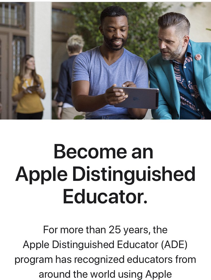 Did you know there will be a new intake of ADEs in 2022? Truly an amazing experience and an opportunity to collaborate with some amazing teachers. Start working on your application. More info here: appleteacher.apple.com/#/home/rp/T042…