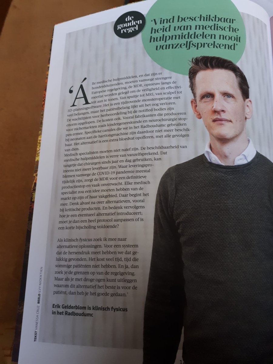 Klinisch fysicus Erik Gelderblom van <a href="/radboudumc/">Radboudumc</a> vertelt in 'de Medisch Specialist' over zijn zorgen over en bijdrage aan beschikbaarheid van medische hulpmiddelen <a href="/de_specialisten/">Federatie Medisch Specialisten</a>