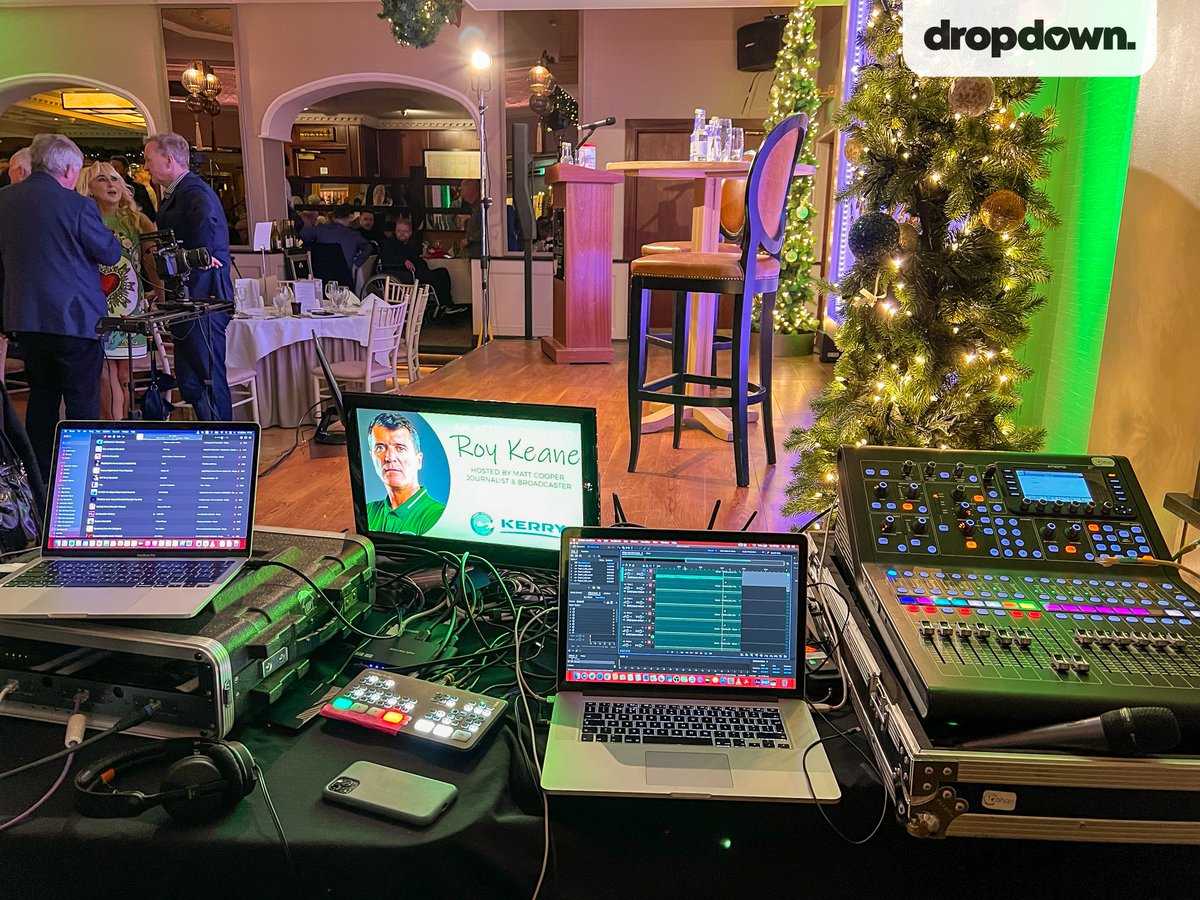 Our multi-Camera live setup &amp; recording of 'An Afternoon with #RoyKeane' hosted by <a href="/cooper_m/">Matt Cooper</a> in aid of Kerry Hospice Foundation (<a href="/kerryhospice/">Kerry Hospice</a>).
Thanks to Teahan Pro Audio &amp; lighting for having us.
#videographer #videography #videoproduction #fundraiser