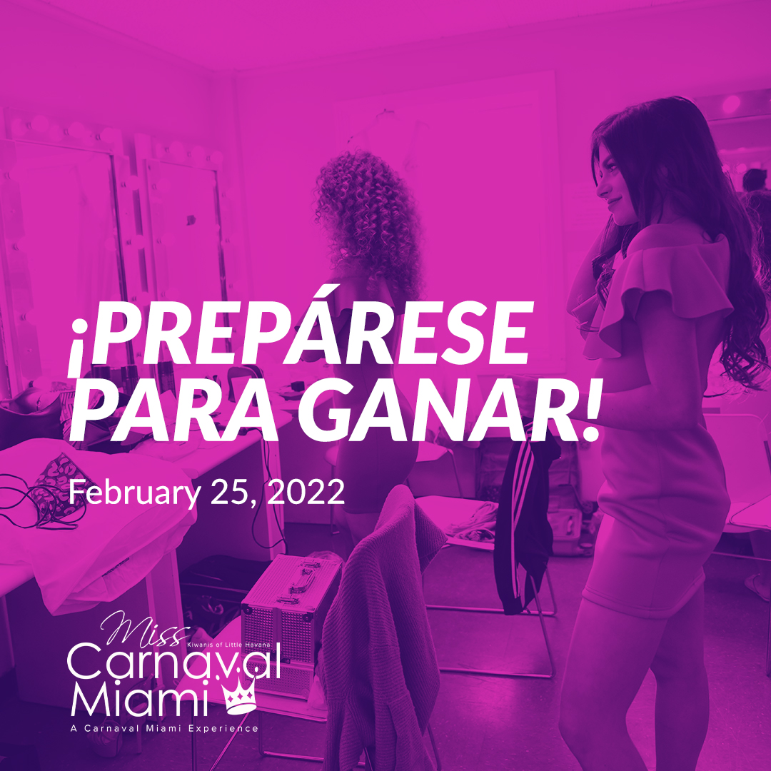 Getting ready for Miss Carnaval Miami 2022...are you? 

As Miss Carnaval Miami, you will be the goodwill ambassador for Carnaval Miami. Prizes include college scholarship, paid entry to Miss Florida USA.

Register: ow.ly/bLXj50HhMQ9

#pagents #misscarnavalmiami #missflorida