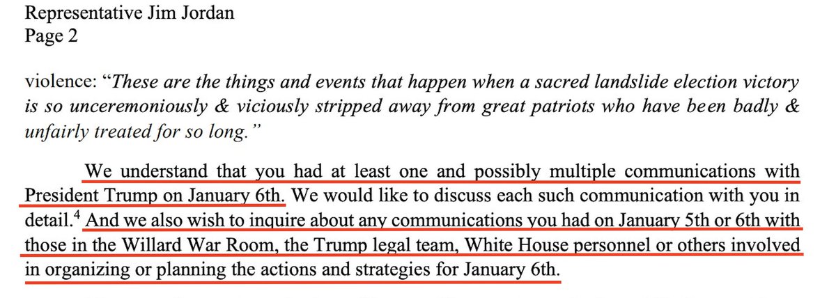 ericgarland's tweet image. BREAKING: HOUSE JAN 6 COMMITTEE ASKS TO MEET WITH REP. JIM JORDAN in re: MULTIPLE COMMUNICATIONS ON DAY OF ATTACK, CONSPIRACY SINCE *NOVEMBER* AGAINST THE ELECTION 🔥🔥🔥😈⚖️