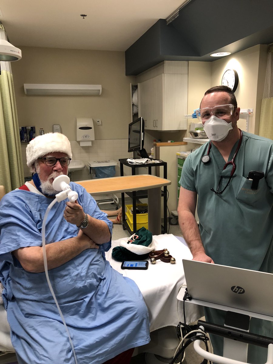 TrevorJain's tweet photo. 3/7 Nick our respiratory therapist ensured his pulmonary function tests were good for flying at 34,000 feet….. https://t.co/yJGzq33ciG
