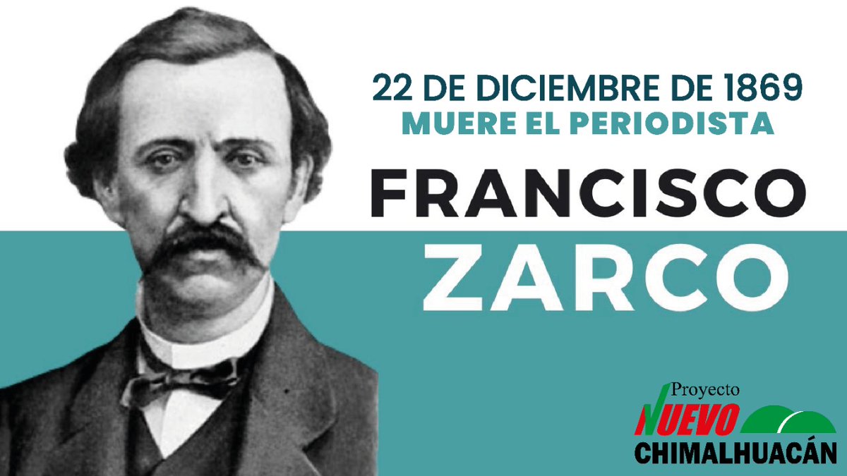 Joaquín Francisco Zarco Mateos, fue un político, periodista e historiador mexicano, miembro del Congreso Constituyente de 1856 y escritor liberal de la Reforma