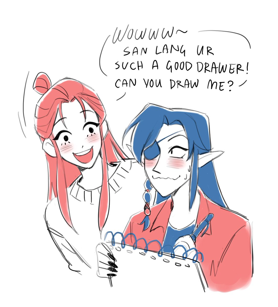 by far my favorite hua cheng character trait is that he's a weird art kid 