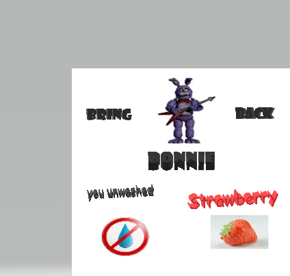 Crabman_tweets's tweet photo. @ScotCawthon bring back bonnie pls #bringbackbonnie https://t.co/c10ViTavHO