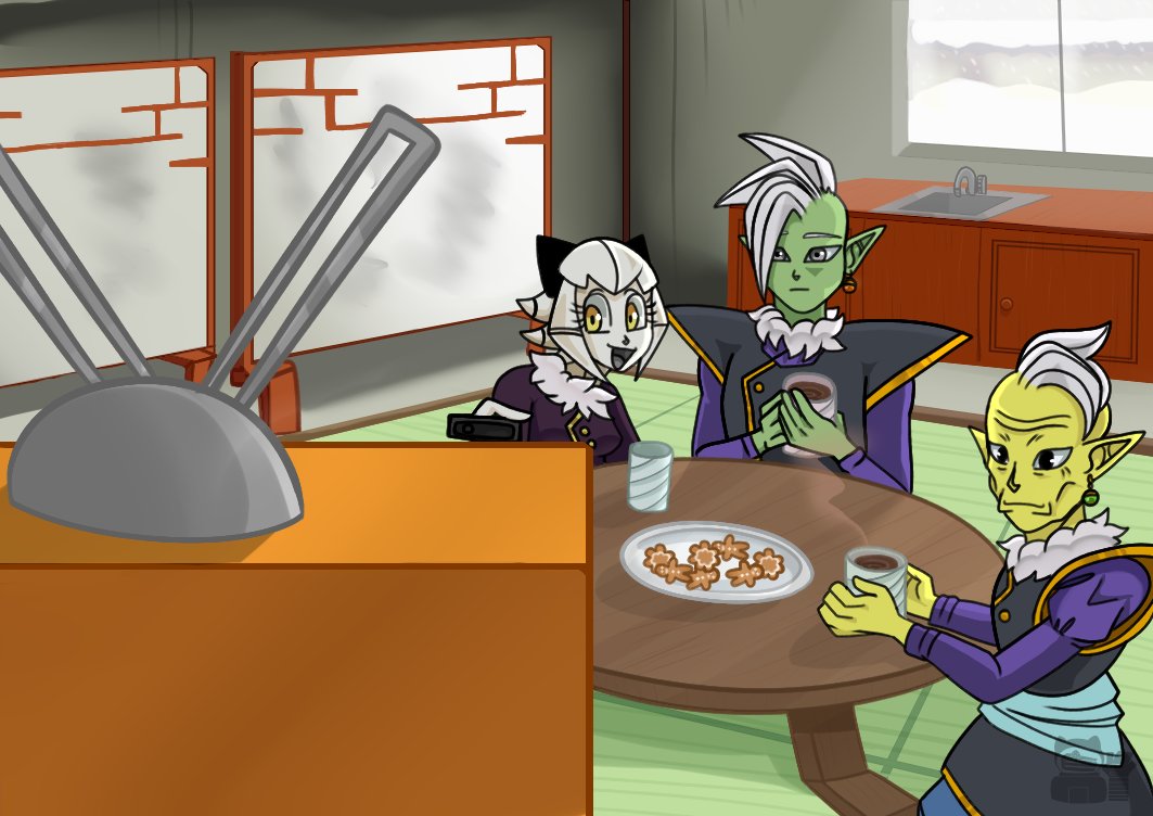 MelancholyCakey's tweet photo. Watching Christmas movies together with #zamasu and #gowasu https://t.co/EHqcJZhGIo