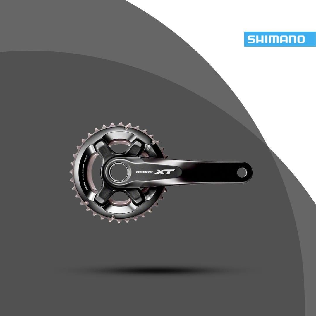 El juego de bielas FC-M8000-2 SHIMANO DEORE XT ofrece un equilibrio perfecto entre durabilidad y peso. Perfecto para un amplio abanico de disciplinas de MTB, este juego de bielas 2x11 velocidades   #shimanomx #shimanomexico #componentesshimano #shimanomtb #deorext