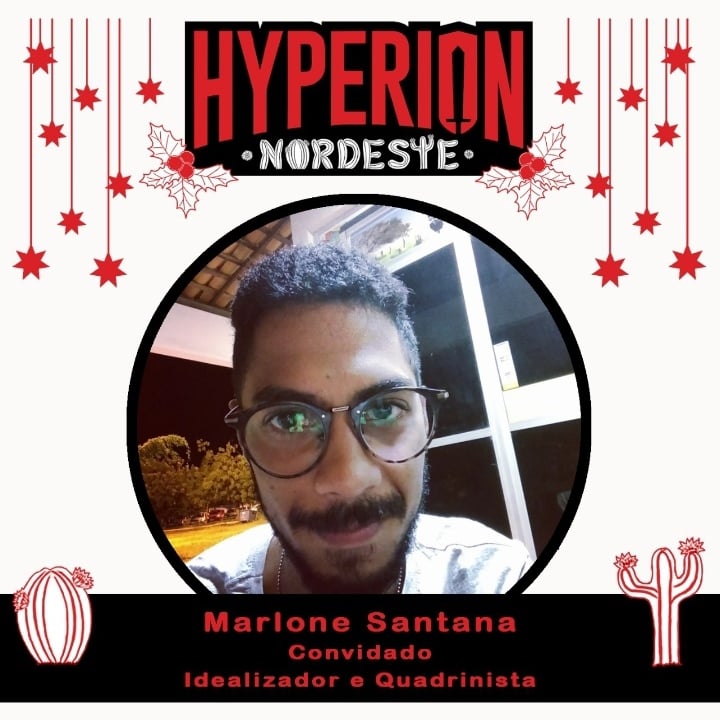 paloma_nn_diniz's tweet photo. Olhares! Amanhã tem Hyperion Nordeste!!!
🌵🌤🌵 Com Marlone Santana, idealizador e quadrinista da Serigy Comics, coletivo de quadrinhos do Sergipe. 🌵 Venha conhecer este produtor e esta iniciativa de quadrinhos sergipanos.
#hyperionordeste #hyperioncomics #hyperionclub https://t.co/RiC9bL53Wp