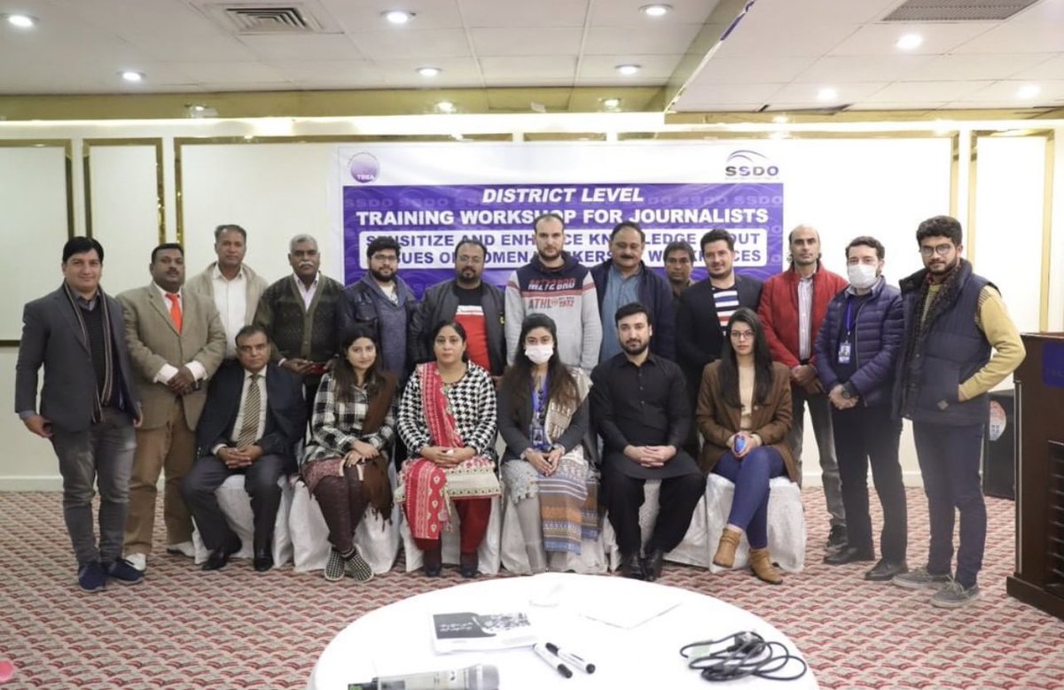 SSDO conducted training of media persons on sensitizing and enhancing Knowledge about issues of women workers at workplaces. The training was attended by Islamabad-based journalists from print, electronic & digital media. 
#womenworkersalliance #genderempowerment