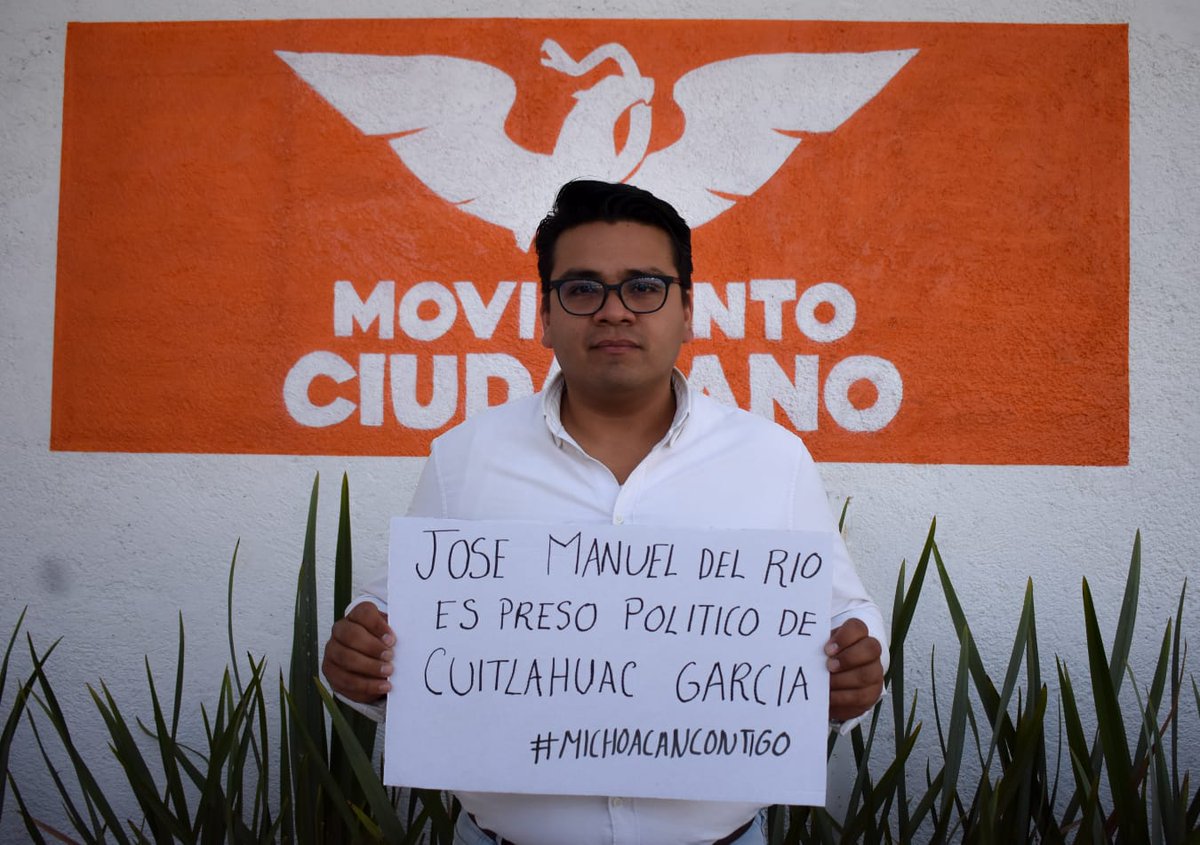 La aprehensión de  José Manuel del Río es un total abuso de autoridad de <a href="/CuitlahuacGJ/">Cuitláhuac García</a>
En MC Michoacán siempre estaremos en contra de la injusticia y de la prisión política.
Veracruz no está sólo, en todo México estamos en movimiento por la justicia.

#MichoacanContigo
