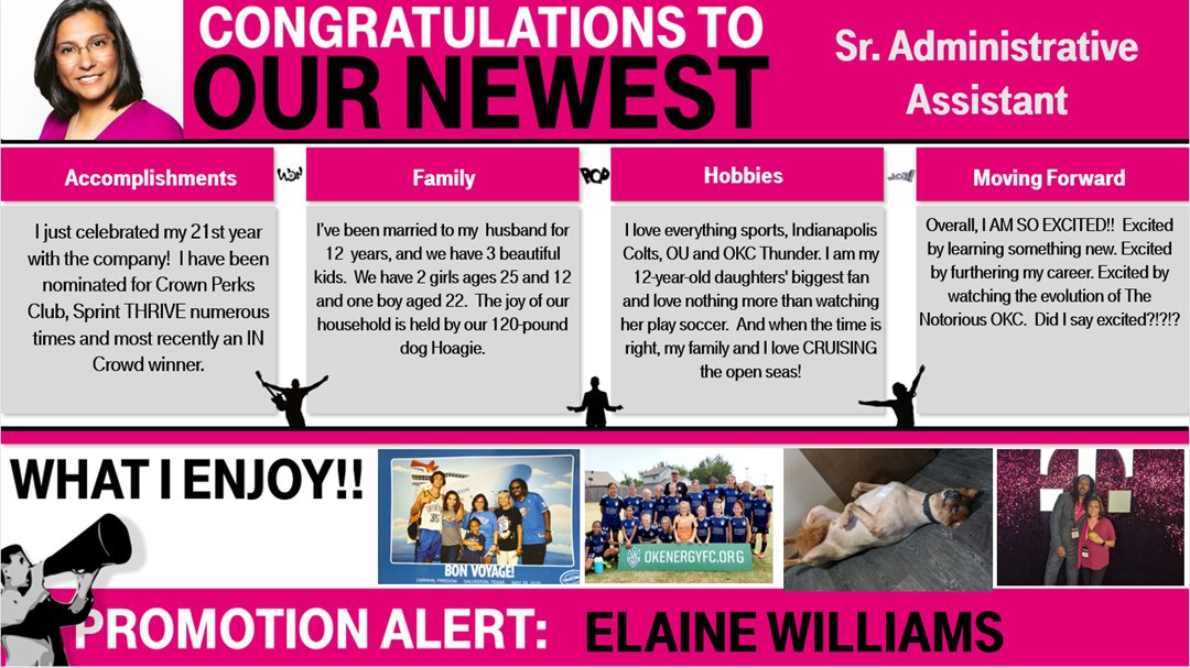 Please help me in congratulating our newest Sr. Administrative Assistant Elaine and our Assistant Admin Lindsay 🎉