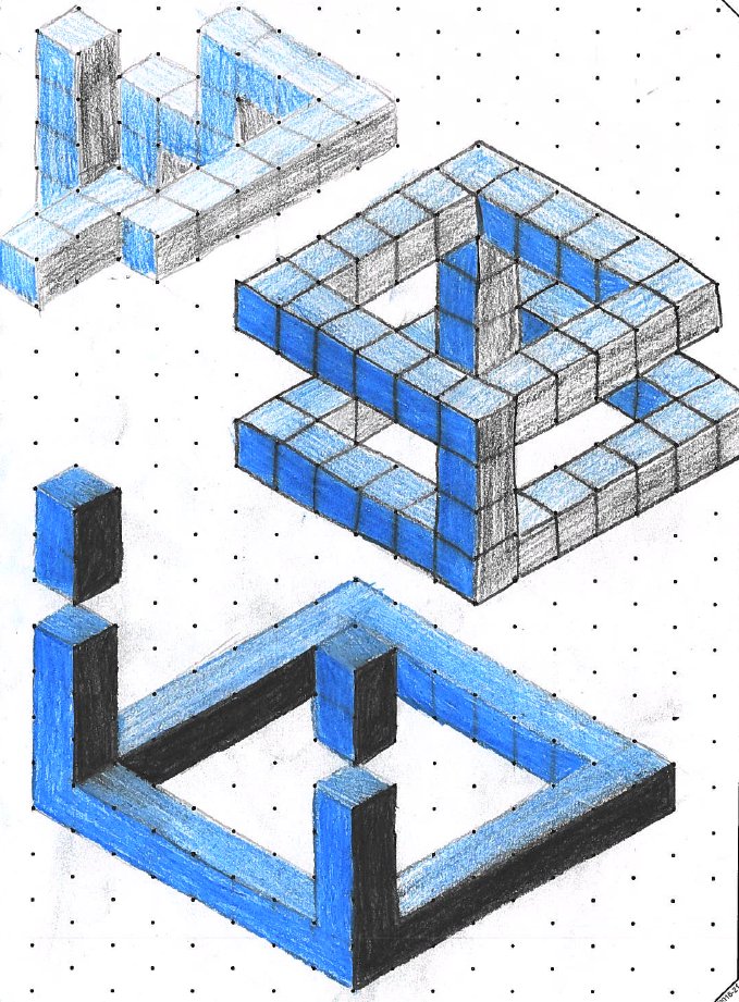 MrKSDyck's tweet photo. Grade 6/7s @PortWellerPS having fun creating random #IsometricDrawings. #Isometric #Cubes #Geometry #SpatialSense #Engineering #Representation https://t.co/joTVDzuOvX