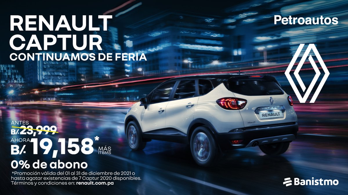 Captura destinos exorbitantes con tu Renault Captur. Es tu momento de llevarlo con 0% de abono.
#RenaultCaptur #RespaldoPetroautos #Petroautos
bit.ly/Captur-TW