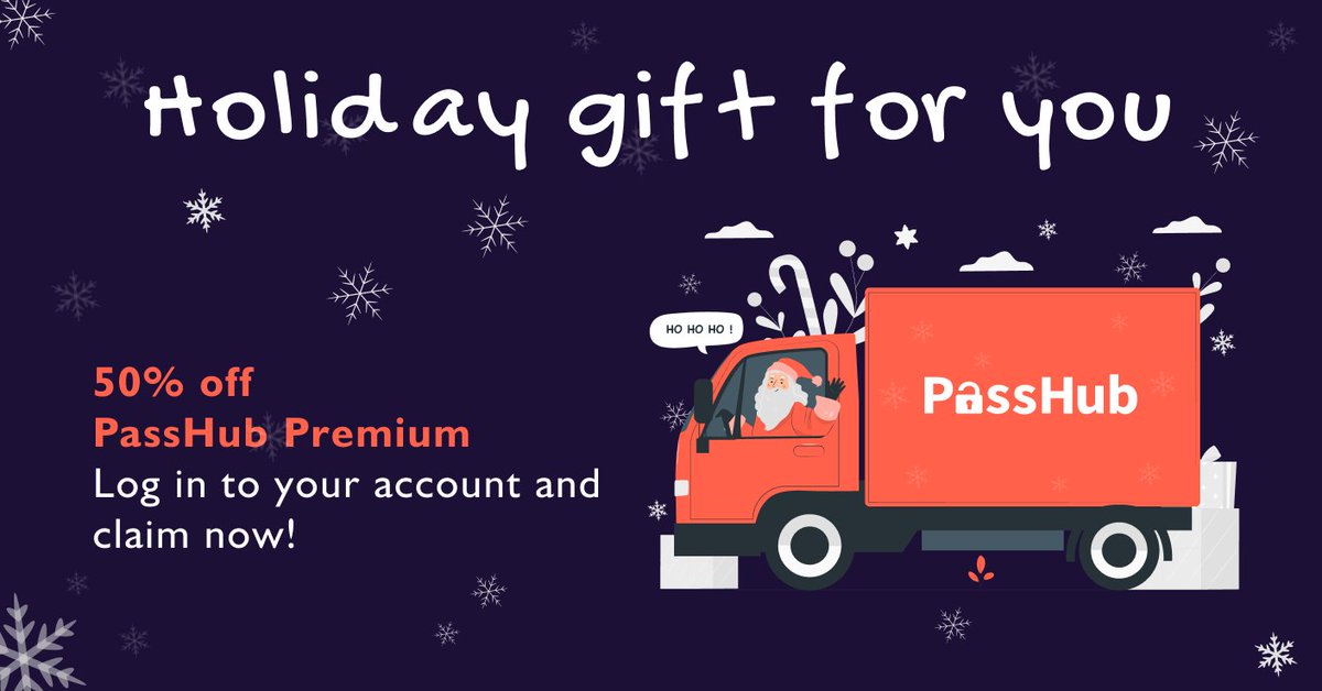 Happy Holidays! Passhub.net

#ChristmasEve #PassHub #authentication #login