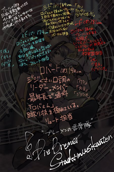 ブレーメンの音楽隊のtwitterイラスト検索結果