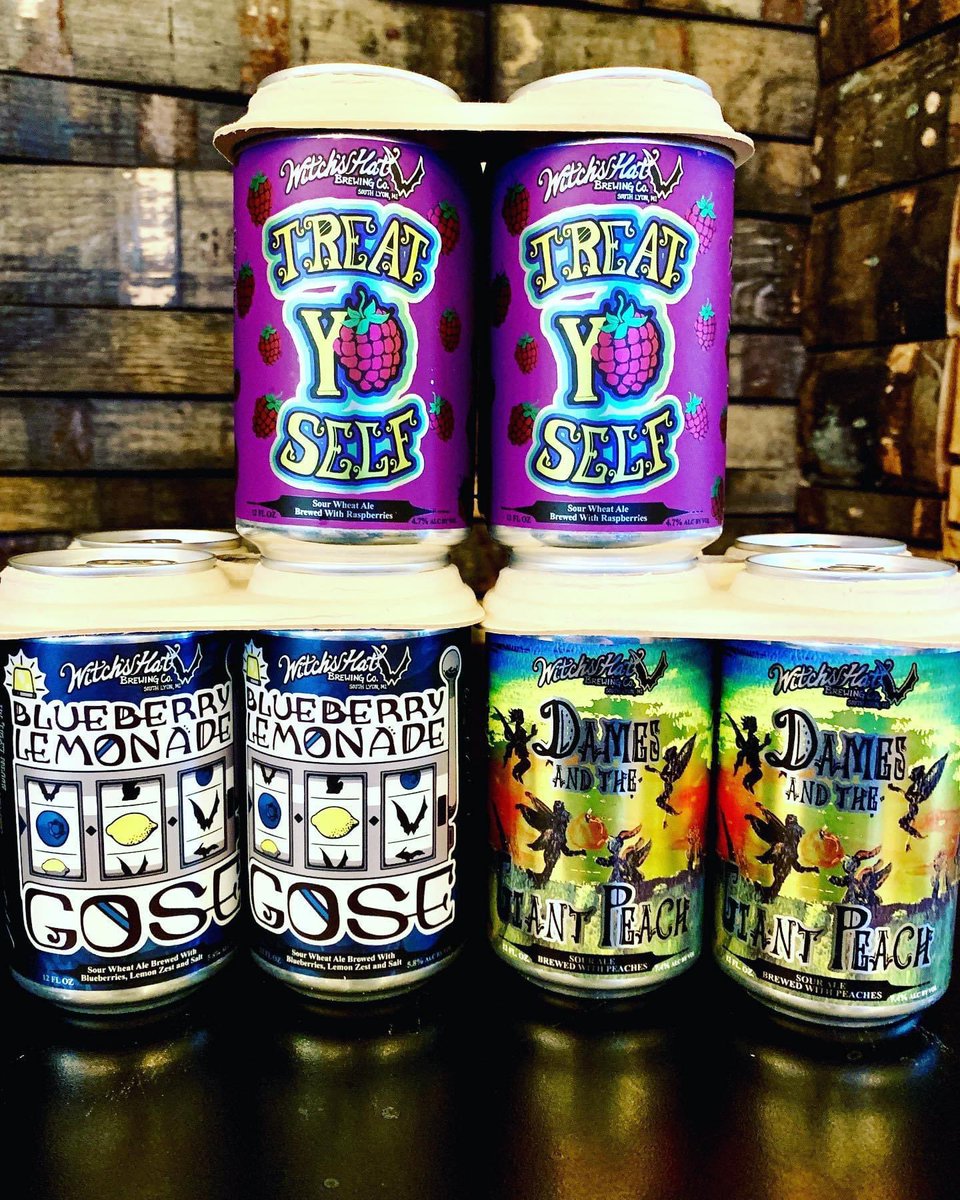 Witchshatbrew's tweet photo. Treat Yo Self 🍺 tart jammy raspberry sour is back just in time for the Holidays!! #OnDraft #CansToGo https://t.co/tClxcpgkXO