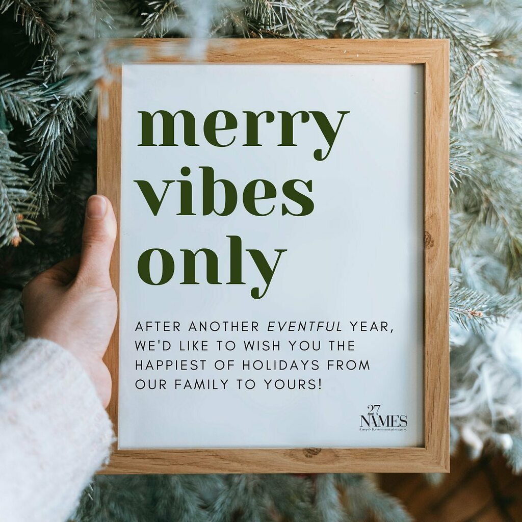 27_Names's tweet photo. After an eventful ( #punintended) year, we hope our fellow #eventprofs are taking some much needed time off to enjoy the holidays 🎄
From our #27names family to yours, we wish you Merry Everything and Happy Always! ❤️
#welovelive #livecommunication #christmas2021countdown … https://t.co/euUG5QFQtK