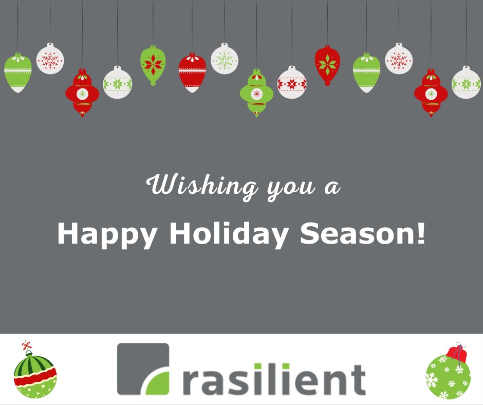 Rasilient's tweet photo. Whatever you celebrate this season, we hope it is filled with health, peace, and prosperity ✨ From the entire #Rasilient team, we wish you a Happy Holiday season! 🎄
We are grateful for your partnership, we look forward to a great 2022 together! https://t.co/Y23Oltj0Mt