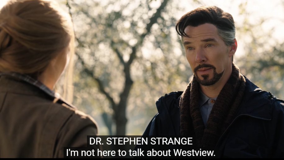 MundoFan10's tweet photo. Todos teorizandonsobre porque el doctor Strange no fue a Westview y resulta que le da igual🤣🤣 https://t.co/h23ZtSnOME