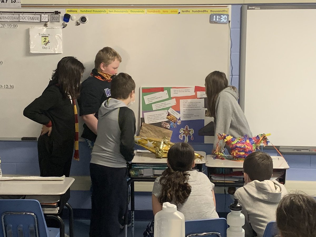 Bellamy_Rome's tweet photo. Holidays around the world presentation by 5th graders in Mrs. Ironside and Mrs. Kinney’s class . Excellent job kids . https://t.co/9JulCzosEC