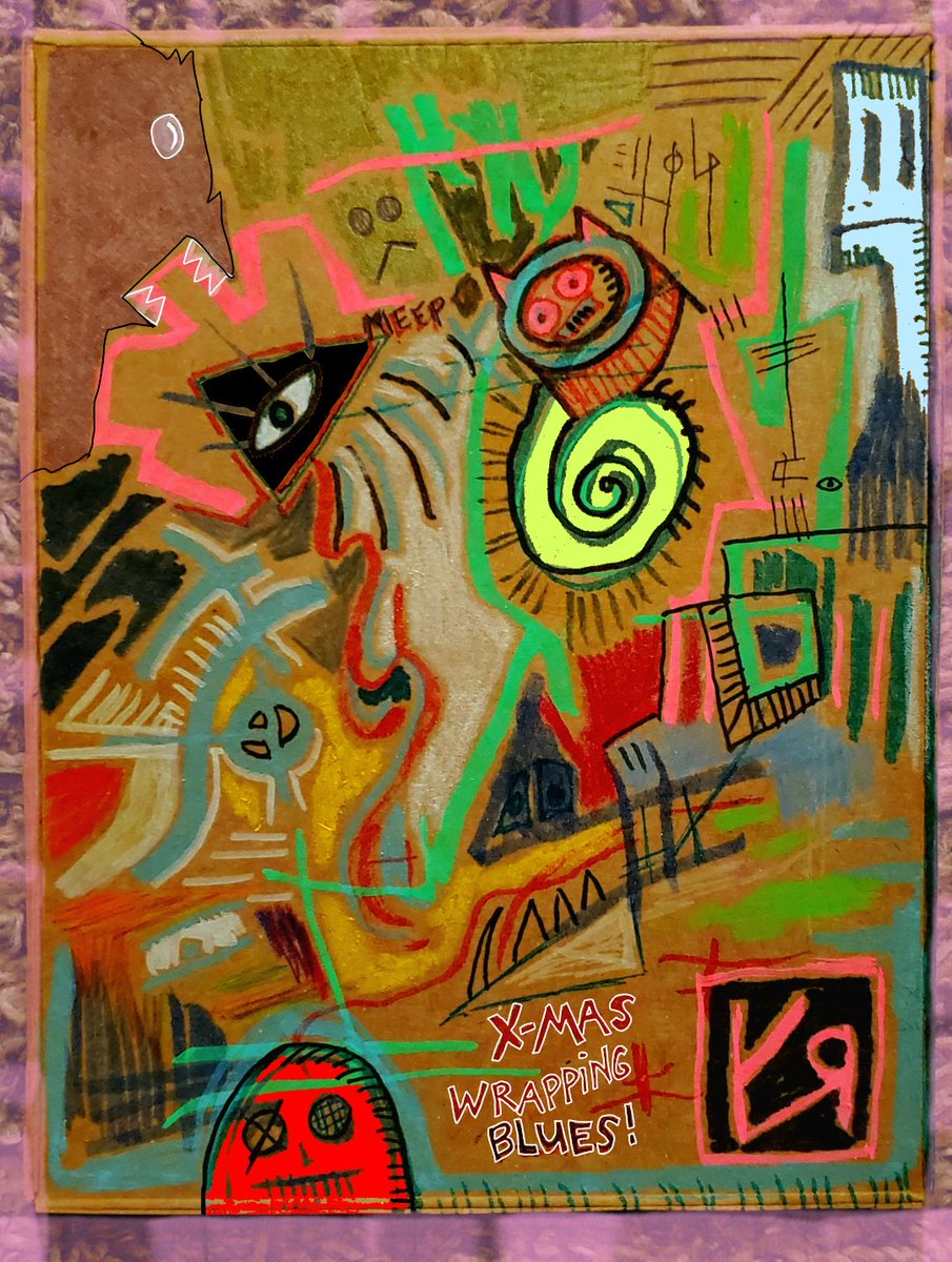 richardfyates's tweet photo. "X-Mas Wrapping Blues!" by Richard F. Yates (Holy Fool)

1 of 1 #handdrawn #nft on cardboard for only TWO TEZ! (Incredible!)

#art #digitalembellishments #weird #freaky #objkt #objktnft #objktart #tezos @objktcom 

https://t.co/J5Yo5OKOwN https://t.co/uqTZ0fOATF