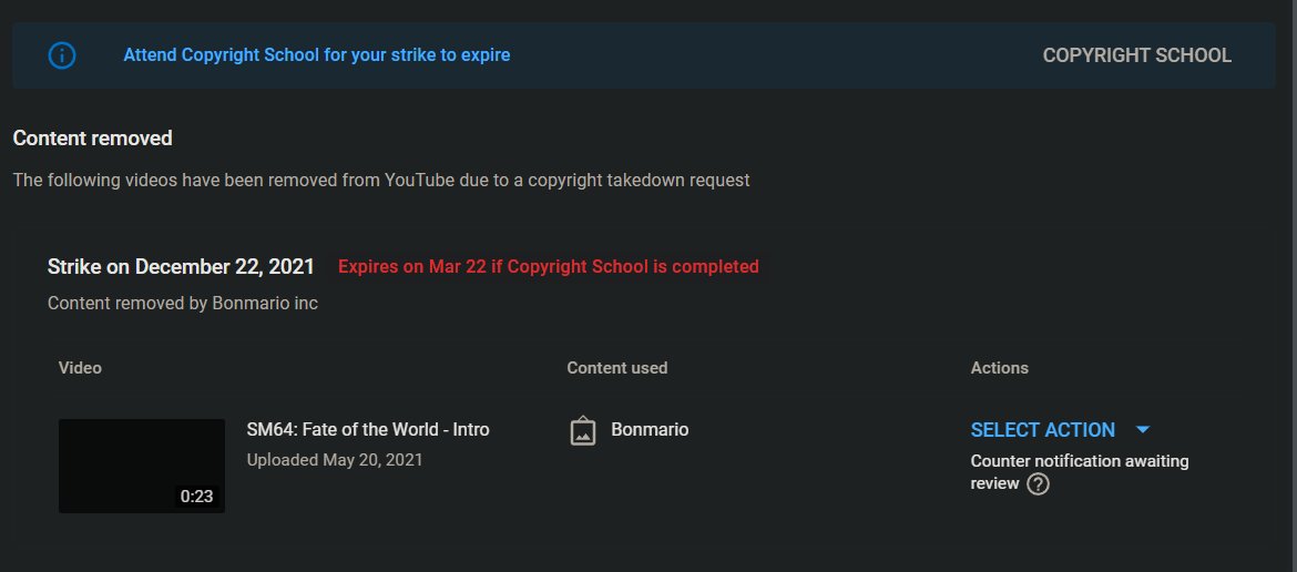 Real_SuperG64's tweet image. Hello @YouTube @YouTubeCreators, I am reaching out as one of my videos has been illegitimately copyright claimed and has left a strike on my channel. The claimant has no legal right to be able to copy strike my video and does not own the property or IP in question.