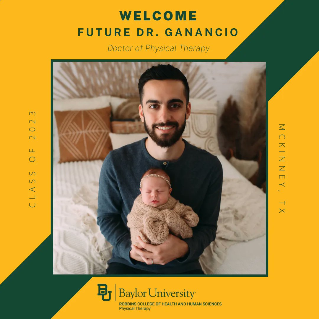 BaylorDPT's tweet image. Welcome, Arthur Ganancio to the Baylor DPT Class of 2023! Arthur said, “I can see myself bringing what I will learn at Baylor across the globe to help those in need without having to use expensive equipment or a fancy office.” #BU23 #DPTin2 #SicEmDPT