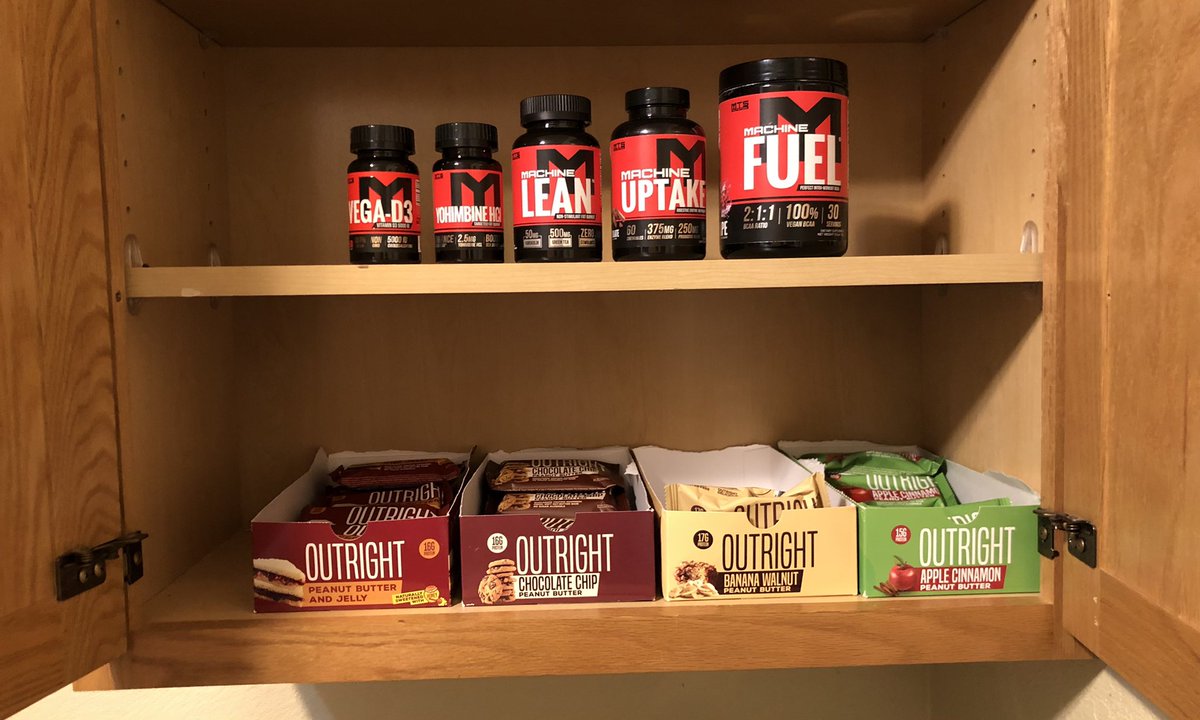 What’s in your cupboard?  Do yourself a favor and follow <a href="/MarcLobliner/">Marc Lobliner - IFBB Pro</a> and <a href="/tigerfitnesscom/">Tiger Fitness</a>                         OUTRIGHT BARS have no equal and MTS supps are unsurpassed!