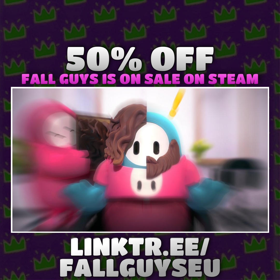 FallGuuys's tweet photo. #FallGuys 50% off on steam https://t.co/rvCjnIrPzA