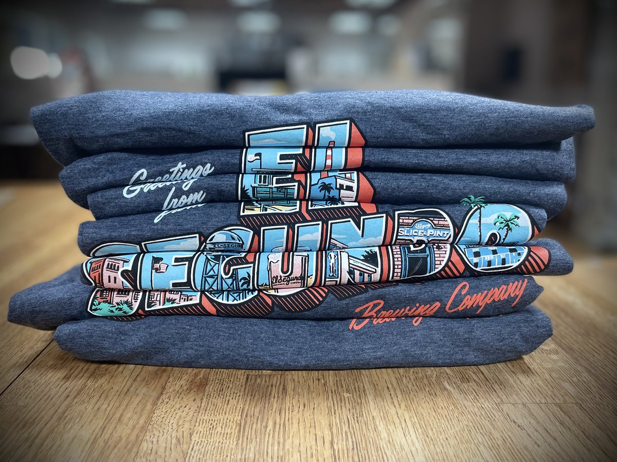 Looking for the perfect gift for an ESBC fan? Look no further than our taproom! We’re stocked up on merch and these “Greetings from El Segundo” shirts designed by Nelson Nokela won’t last long!