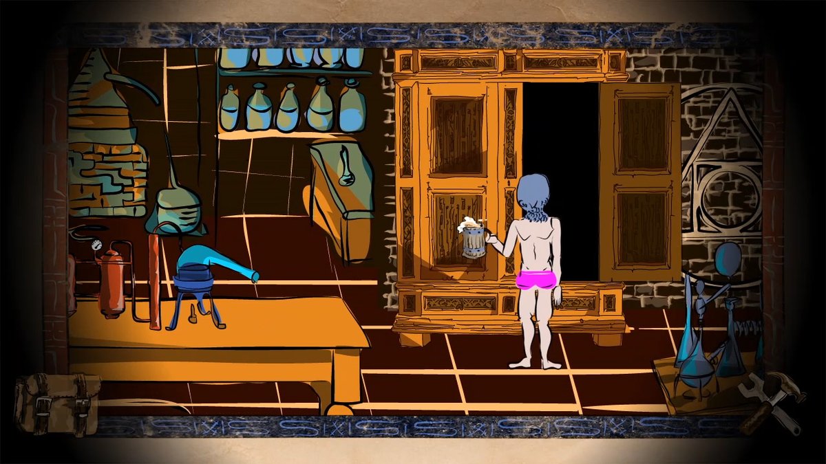 5⃣0⃣% off - #SteamWinterSale 

Lancelot's Hangover is a comedy point&amp;click adventure game (80% on Adventure Gamers)

God gives you a quest: go find the Holy Grail, put some booze in it and celebrate the biggest party England had ever known 🍻

STEAM ➡️store.steampowered.com/app/917380/Lan…