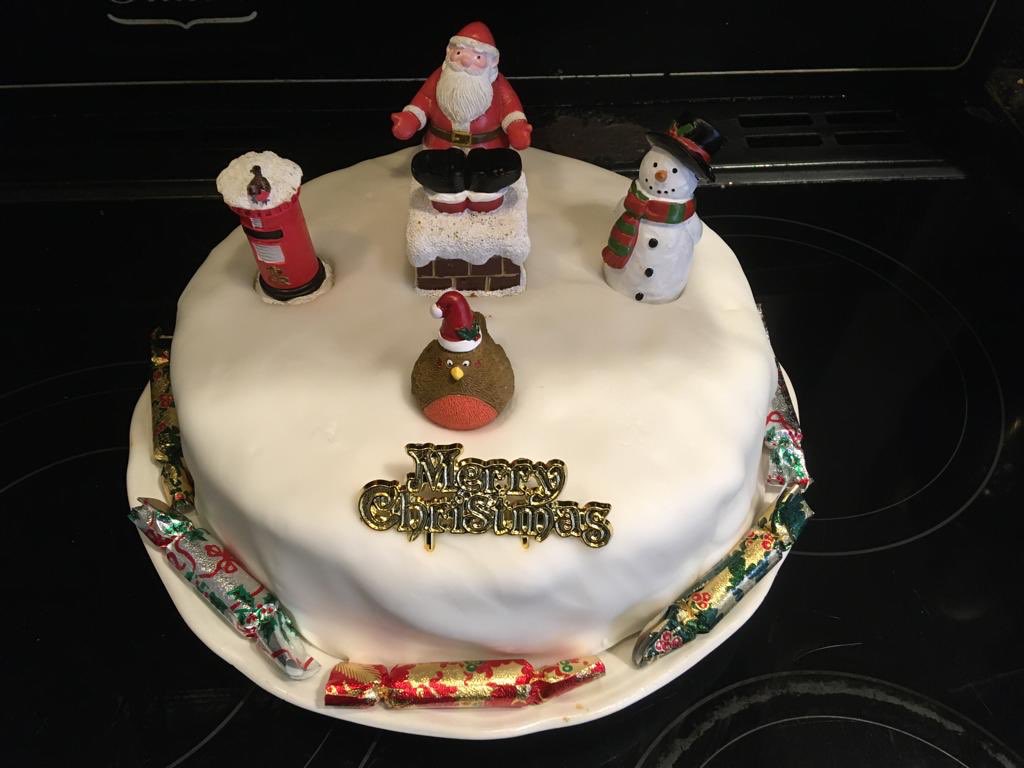 Christmas cake iced ready for the 25th