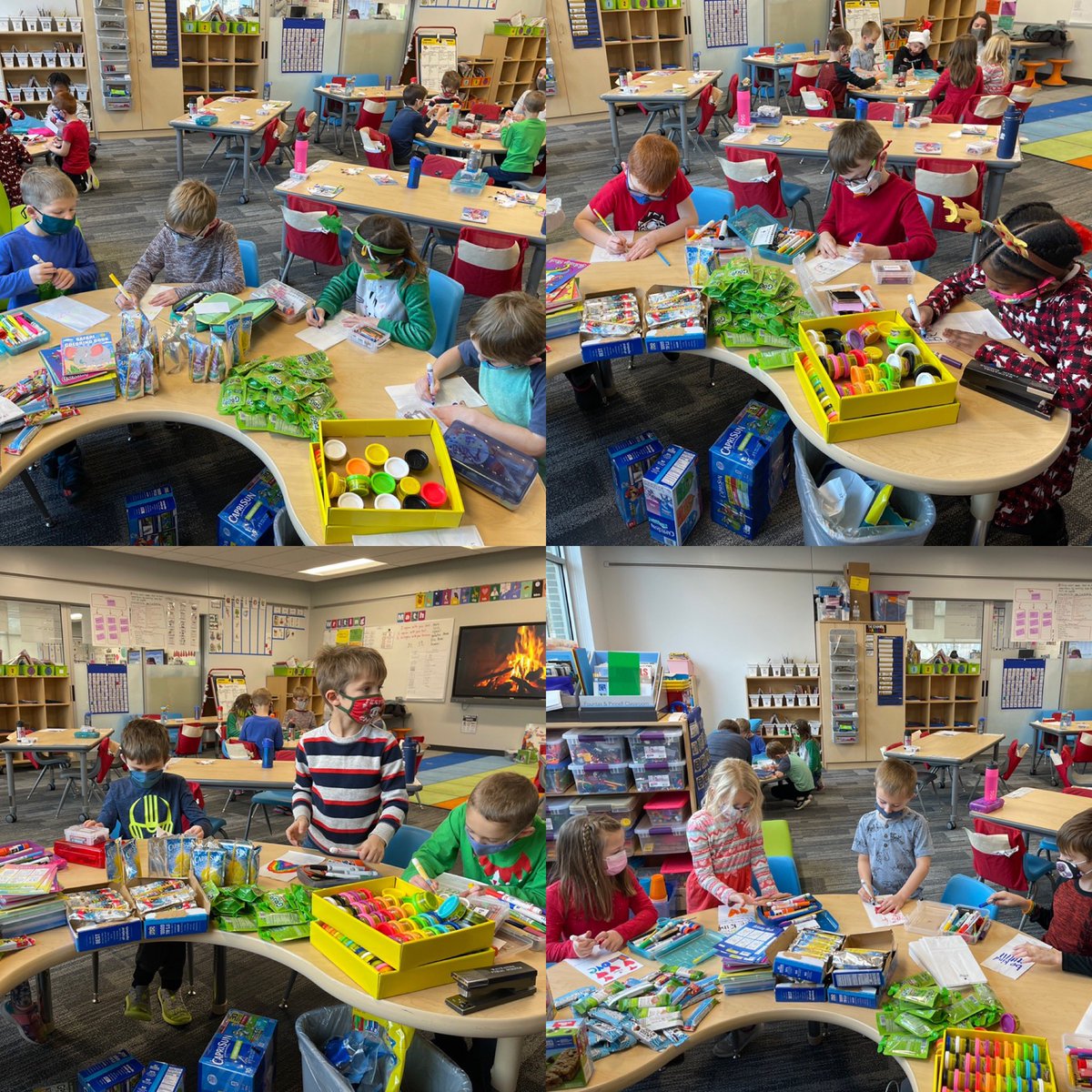 First graders completed their service project! They made 100 bags for Kids Matter, Inc. helping foster kids wait for court hearings and/or visitations. <a href="/TosaMcKinley/">McKinley Elementary</a> <a href="/tosaschools/">Wauwatosa Schools</a> #tosaproud #firstgrade