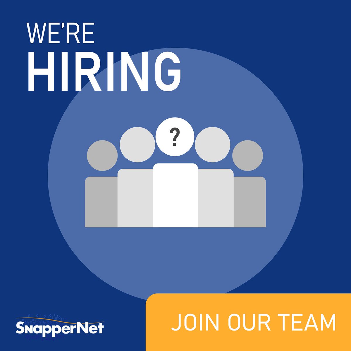 SnapperNetworks's tweet image. Do you know anyone wanting to start or enhance their career in either Logistics or Technical Support? 
We&apos;re hiring for two roles. snappernet.co.nz/blog/9089/were…