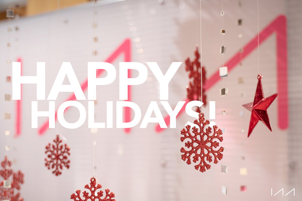 IAA_KC's tweet photo. Happy Holidays! We wish you a safe and loving holiday with family and friends. IAA's office will be closed from 12/24 - 12/31 to spend time with our family. We'll see you in 2022! https://t.co/wE2BwcV7z3