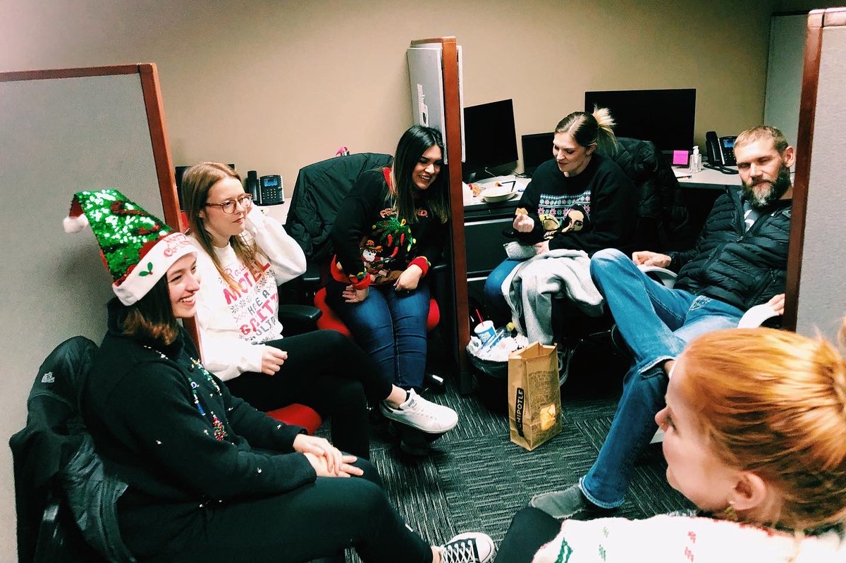 EthosMedStaff's tweet photo. We had such a great time at our ugly Christmas sweater party today! 🎄 https://t.co/l3QIe5keT0