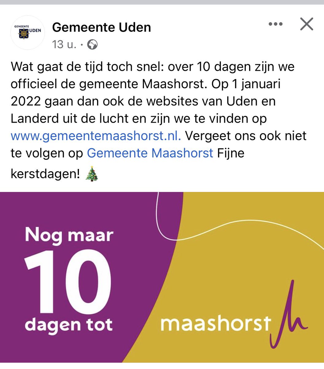 igmverkuijlen's tweet photo. Volg alvast de facebookpagina van Gemeente Maashorst, zodat je vanaf 1-1-2022 op de hoogte blijft van het gemeentenieuws.

Volg ook Instagram gemeente_maashorst, twitter @Gem_Maashorst, LinkedIn Gemeente Maashorst en de nieuwe website https://t.co/XjwvoGr83N https://t.co/KKomZkBZ5Q