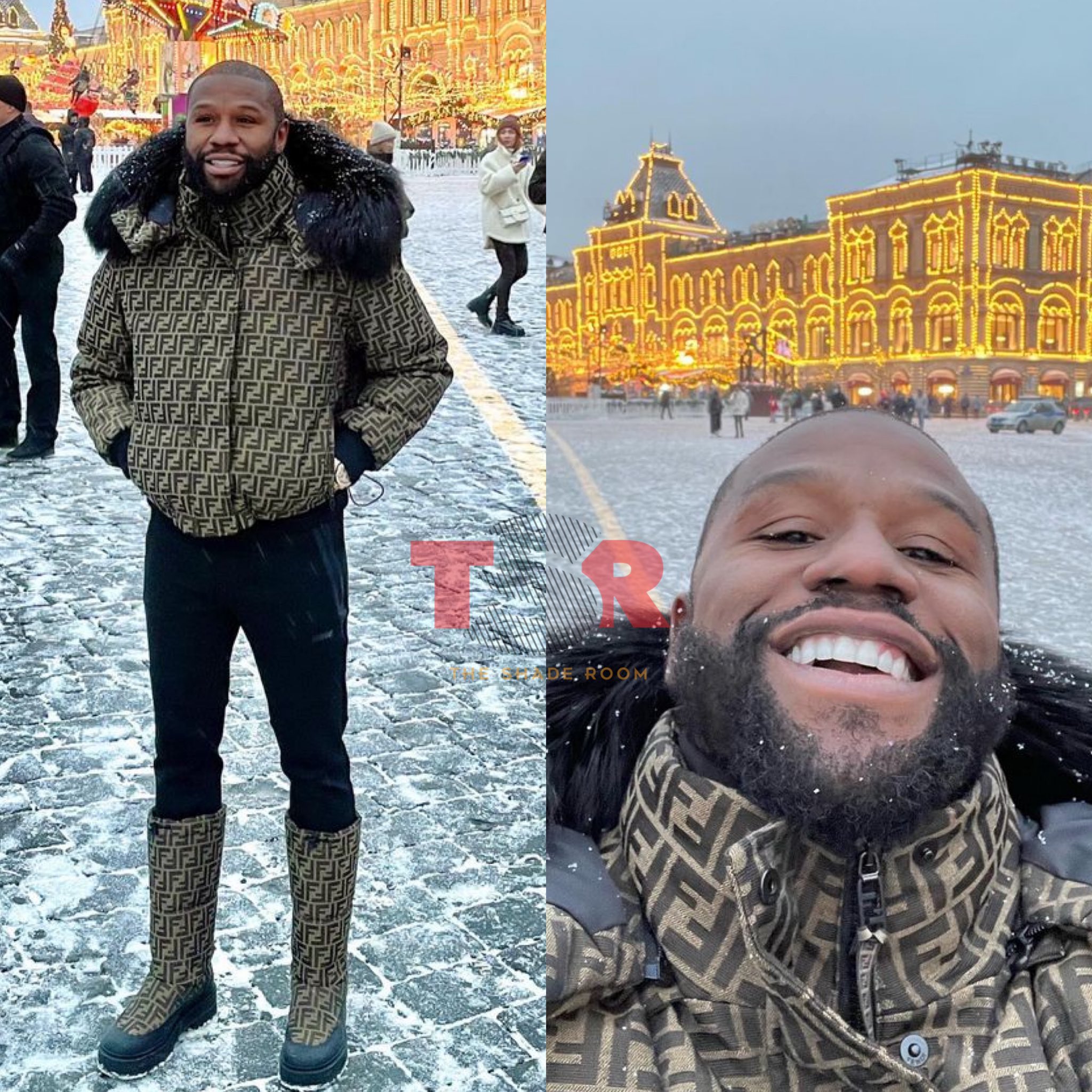 TheShadeRoom on X: Floyd Mayweather out in Russia dripped in