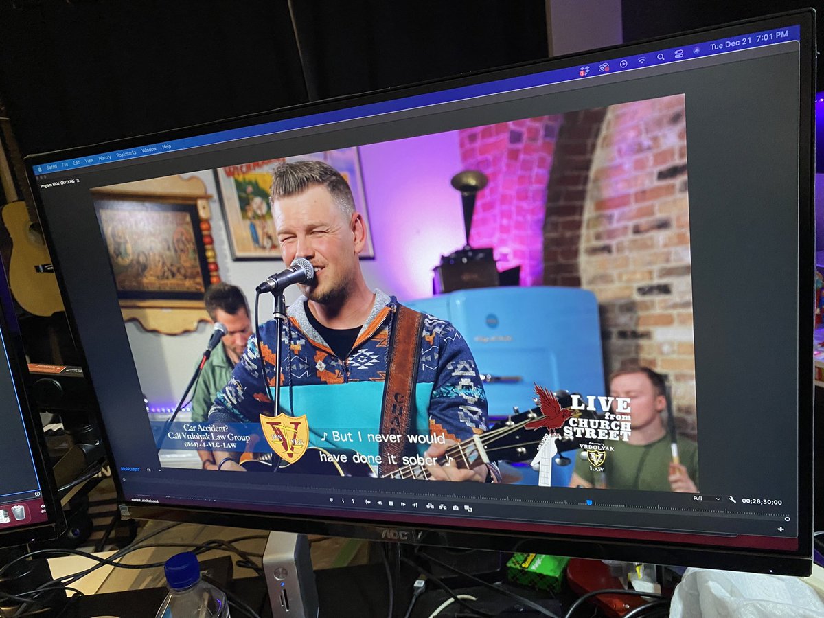 Bea is putting is working hard to finish up the closed caption for Ep 6 of Live from Church Street presented by <a href="/VrdolyakLaw/">Vrdolyak Law Group</a> . See <a href="/thePaulMcDonald/">Paul McDonald</a> <a href="/ChadBearden/">Chad Bearden</a> and Edan Archer this Sat, Dec 25 at noon and midnight on <a href="/NashvilleCW/">CW Nashville</a> . #music #singers #guitar