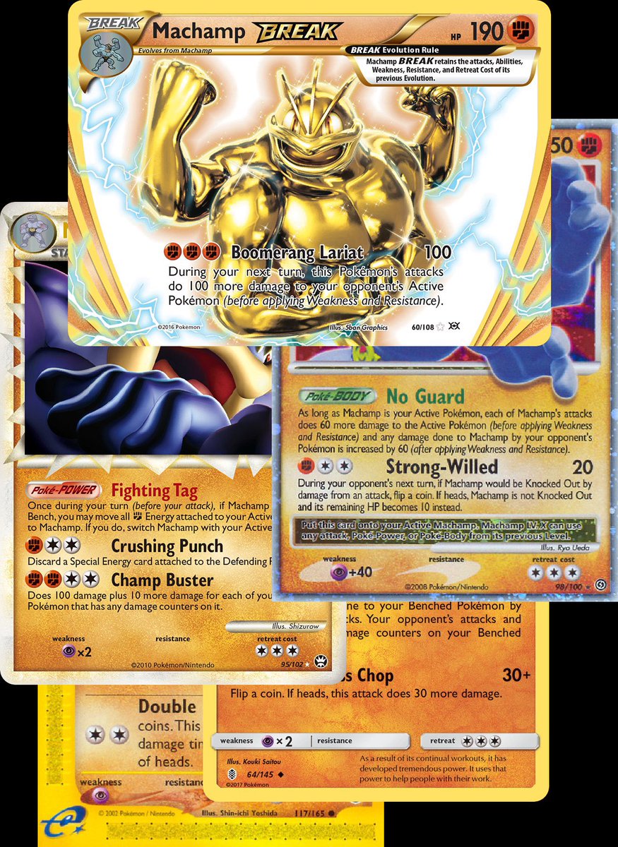 pokemon card machamp break Machamp BREAK Korean CP6 60/100 RR Gold Pokémon Card – Japan Youkoso main image 1