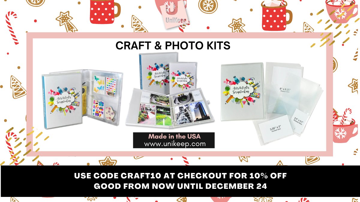 If you are looking for a safe place to store memorabilia, UniKeep's Craft &amp; Photo Binder Kits will make storing easy and efficient. Take advantage NOW of our best deals of the year with FREE SHIPPING and 10% off, use code CRAFT10 at checkout! ➡️ bit.ly/3mrJvxA🌟✨