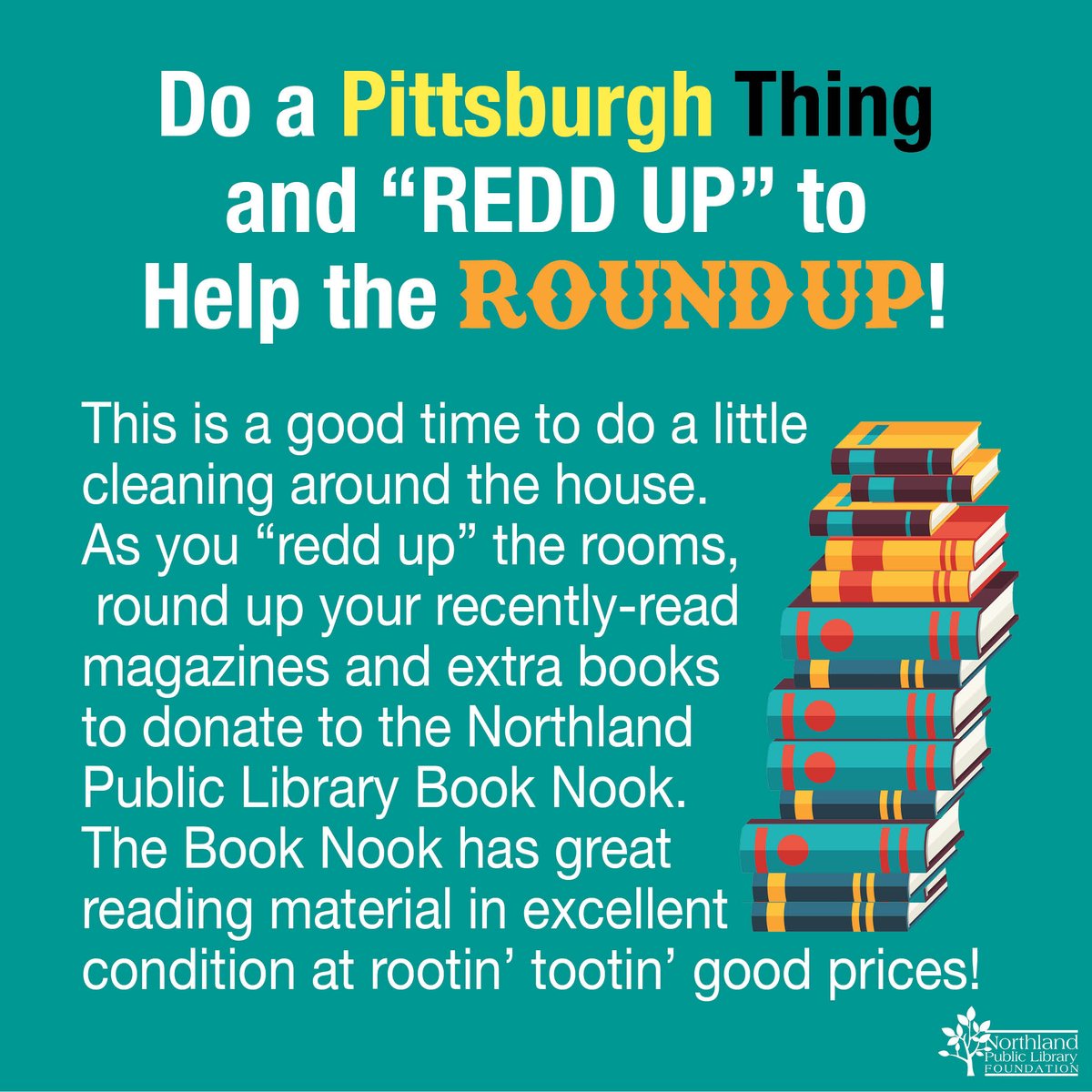 NPL_Foundation's tweet photo. Are you cleaning the house before guests arrive for Christmas? Now is a good time to look for items to donate to @northlandlib! And please consider making a donation before the end of the year. Go to https://t.co/mIuMzH8LxU.

#Northland #library #endofyear #roundup https://t.co/CbenXAG1a4