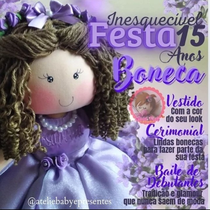 AtelieBaby's tweet photo. Boneca para Debutantes 
Com cabelos cacheados 
#bonecasartesanais
#debutante
#CasamentoAsCegasBrasil https://t.co/DOQfzi8J9K