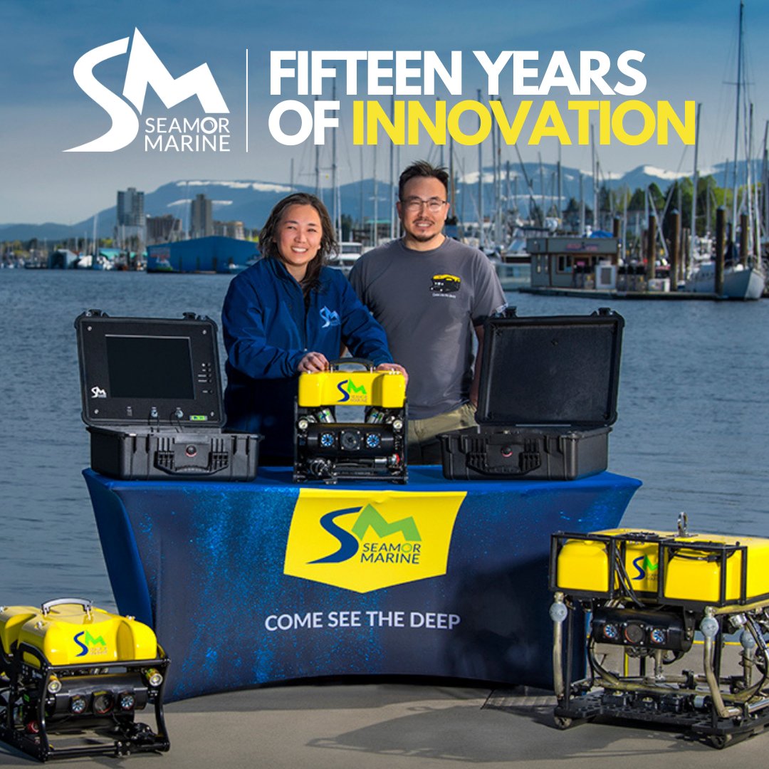 SEAMORmarine's tweet image. (1/2) It's our birthday and we're ready to celebrate 🎂 🙌 🎉  15 years ago today, Inja Ma and Robin Li, a husband and wife team, founded SEAMOR Marine in the heart of Nanaimo, British Columbia, Canada.
 
#ROVCanada #ROV #RemotelyOperatedVehicle #UnderwaterDrone  #Submersible