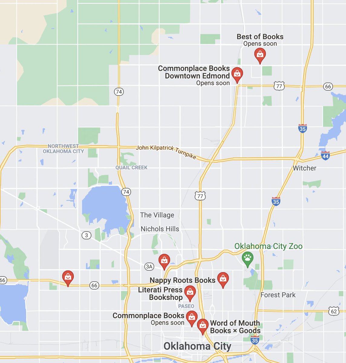 OkieBookcast's tweet photo. Embarking on an epic OKC #indiebookstores crawl with my partner in bookishness, @HannahJHalll. 8 shops, 8 purchases with food and coffee added for good measure. Exploits will be chronicled, so stay tuned. 
#Tweet100 #Shoplocal #1OKC #readOklahoma https://t.co/sZfzkl8qNg