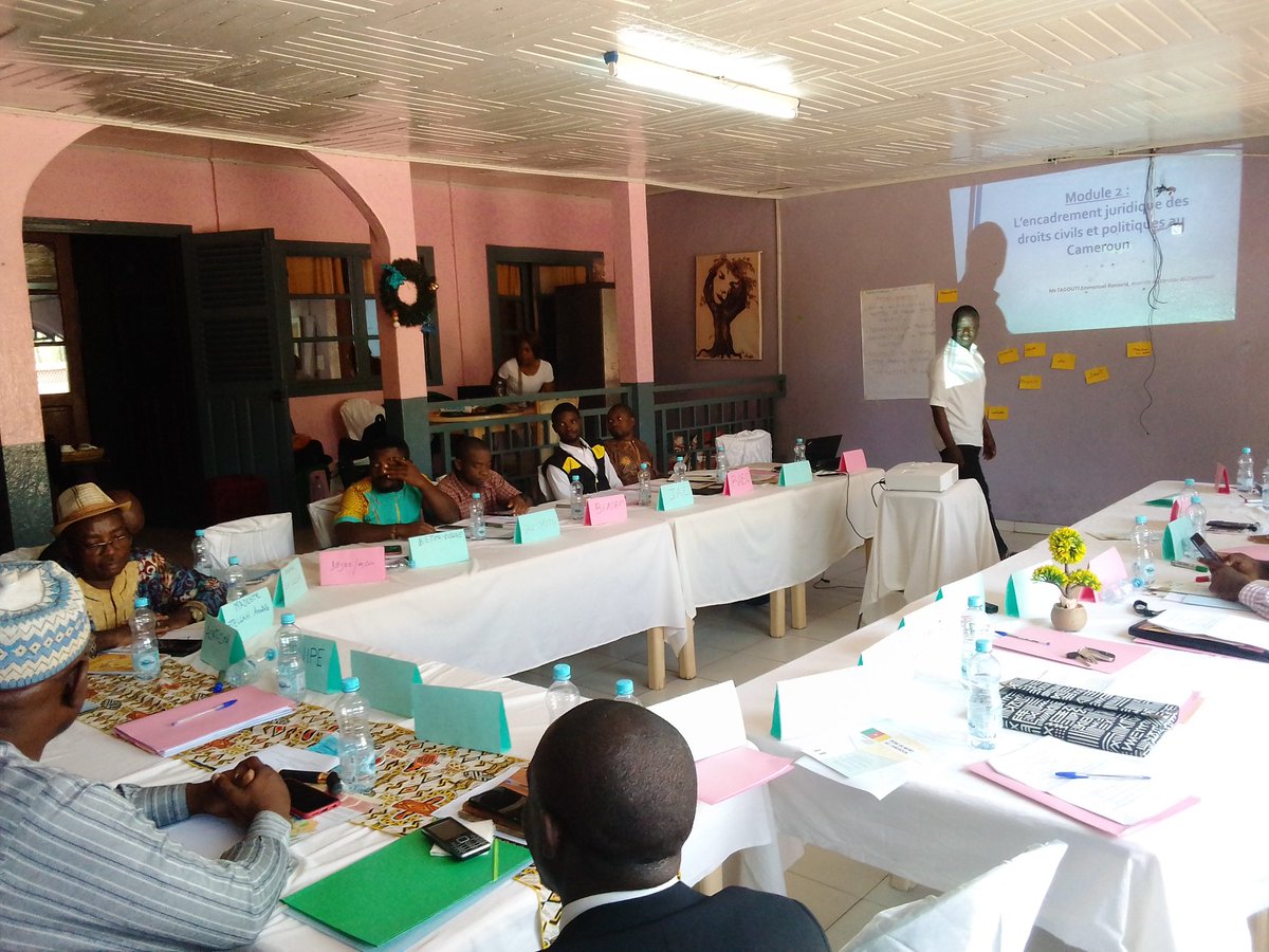 RPanafricain's tweet photo. 🛑🛑🛑🛑🛑 

SOUS INVITATION, NOUS AVONS PRIS PART À L'ATELIER DE RENFORCEMENT DES CAPACITÉS DES ACTEURS MAJEURS DES OSC IMPLIQUÉES DANS LE PROCESSUS DE DROIT CIVIL ET POLITIQUE AU 🇨🇲 CE JOUR À NKONGSAMBA. 

@AlliantF @unicefcameroon @RefugeesCmr #ACAT_🇨🇲 https://t.co/9UGlgERu48