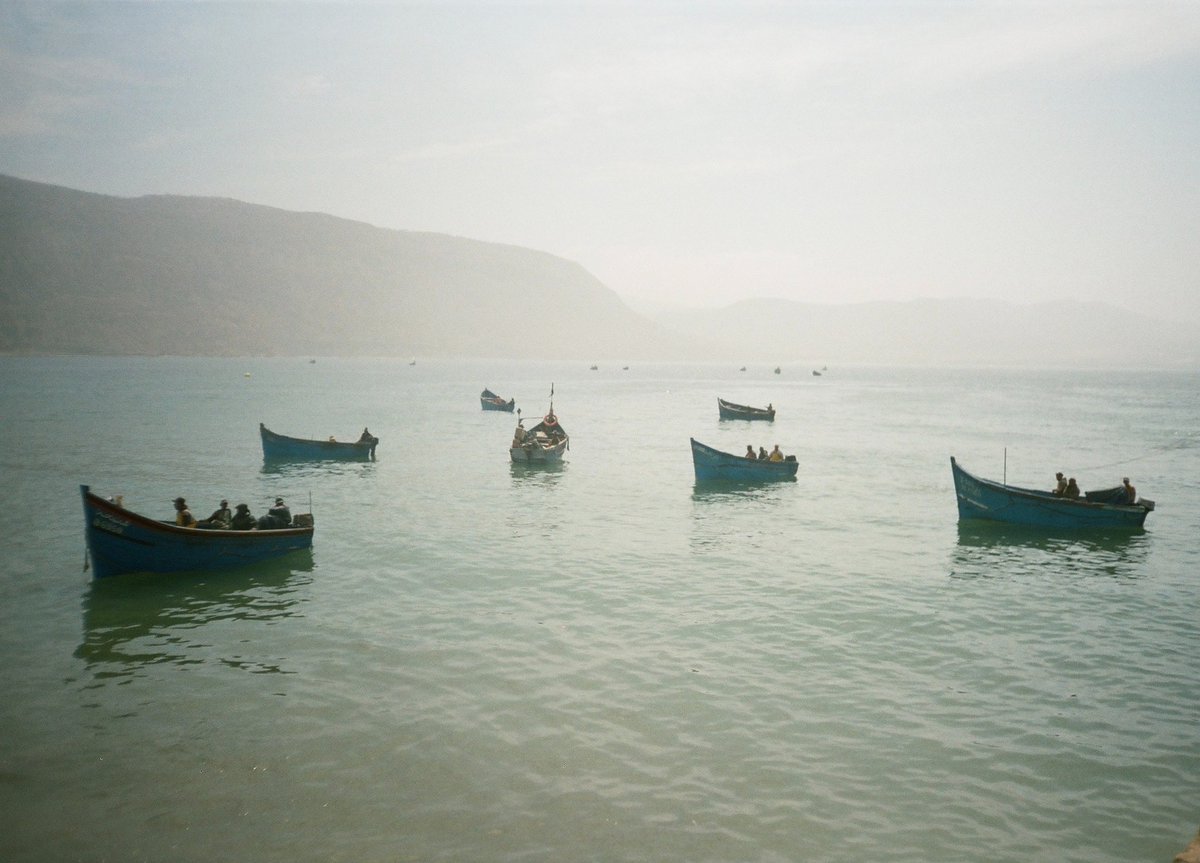 boats in the fog