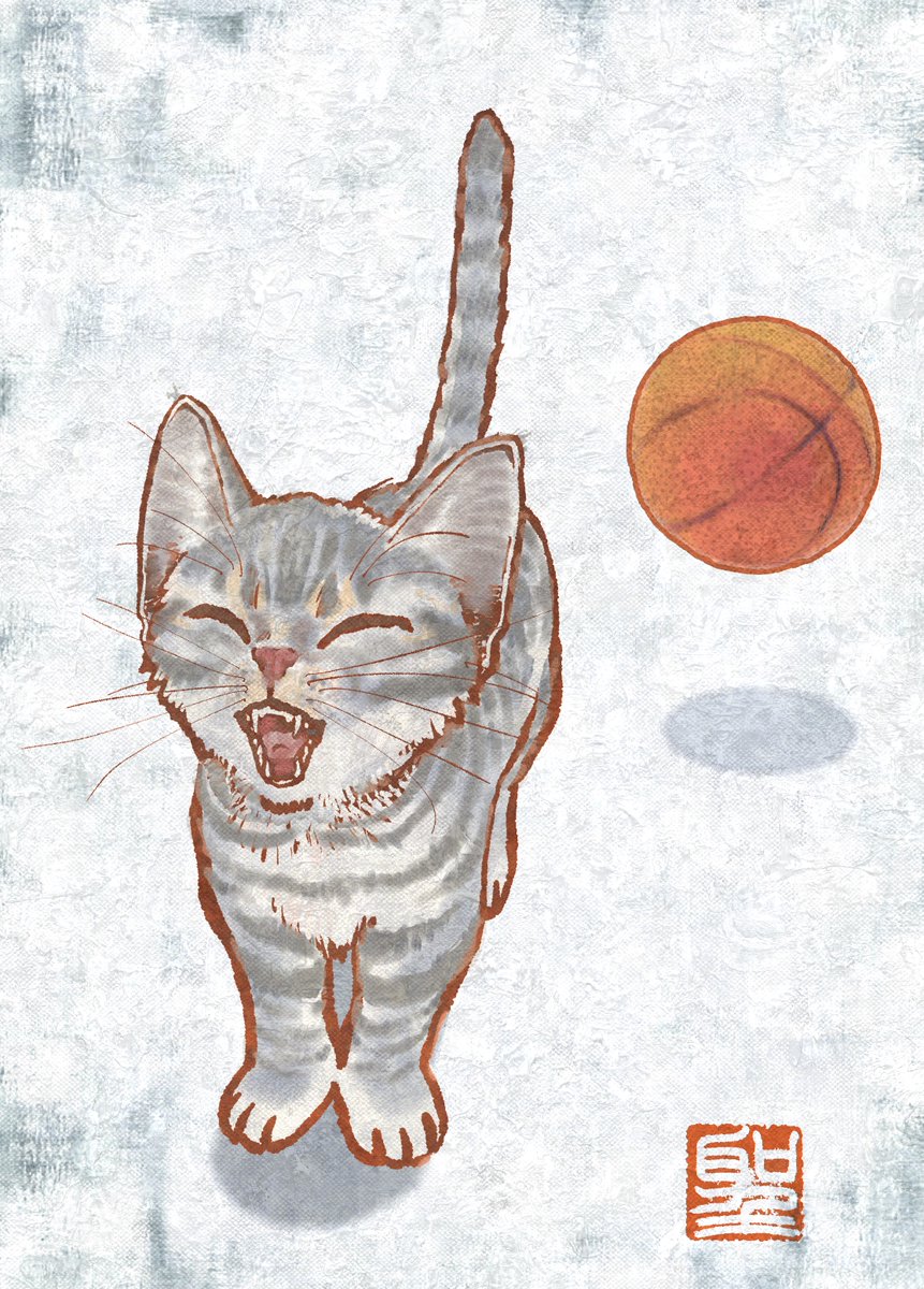 「おはこんばんちは

さむくてもげんき 」|CatCuts ✴︎日々猫絵描く漫画編集者のイラスト