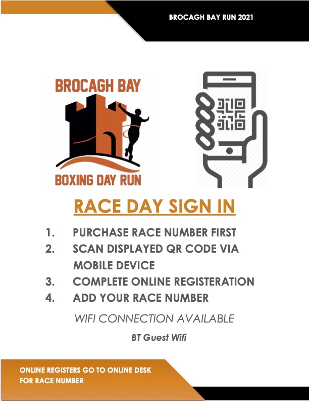 For those registering on Race Day, please note the steps to register:

1. PURCHASE RACE NUMBER
2. SCAN DISPLAYED QR CODE VIA DEVICE
3. COMPLETE REGISTERATION
4. ADD RACE NUMBER

Process will allow registration to be completed at a Social Distance and promptly.