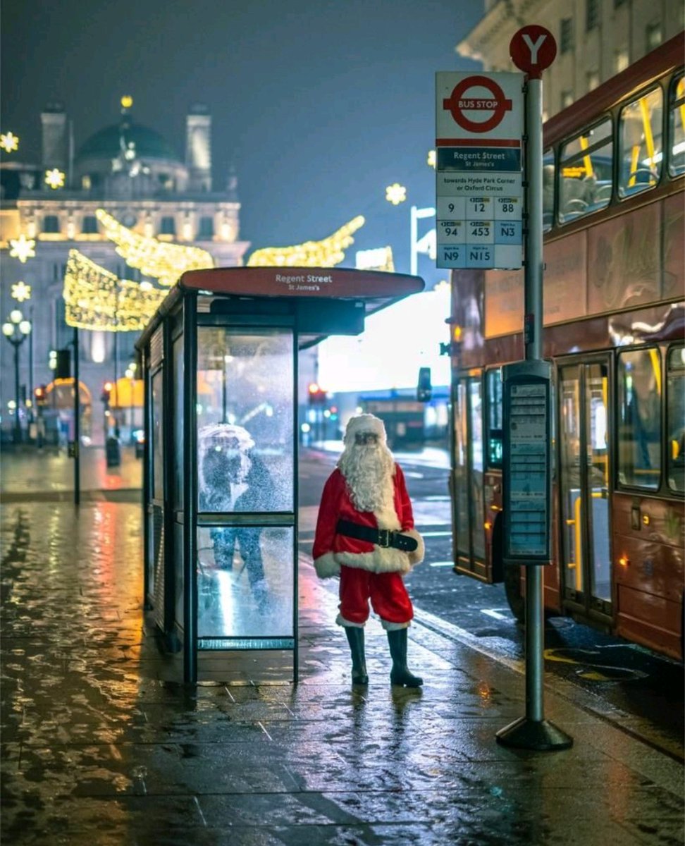 I don't know if you believe in Santa Claus but he believes in public transport